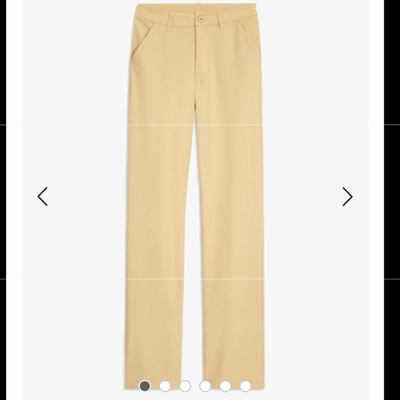 Danielle Bernstein classic stretch herringbone twilight trousers in buttermilk - Picture 5 of 6